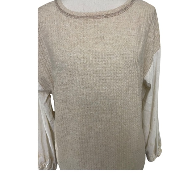 Chrysanthemum color block long sleeves embroidery rayon XS oversized sweatshirt - Picture 3 of 12